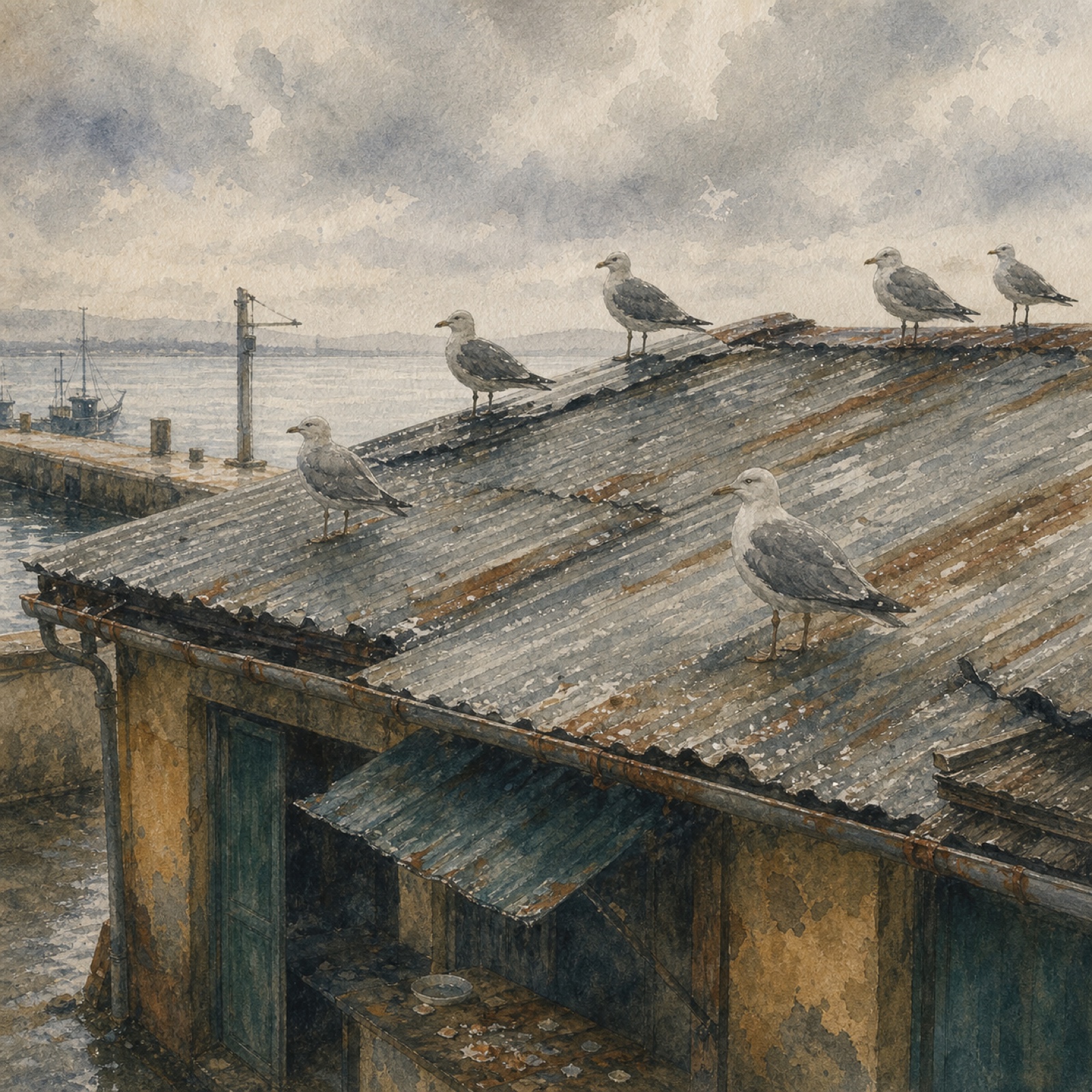 Gaivotas no Telhado — Telhado, O Porto das Coisas Que Não Partem